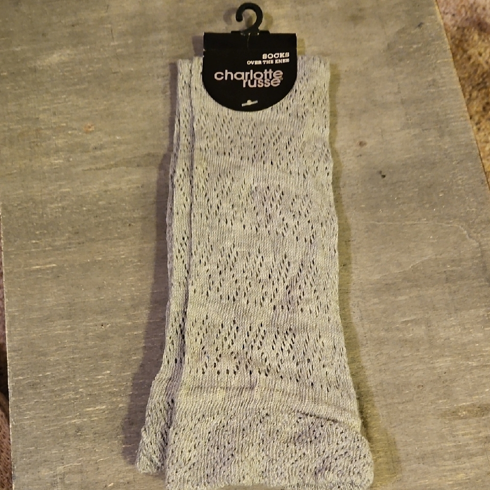 Charlotte Russe Light Gray Casual Socks